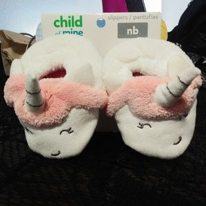 Child Of Mine by Carter's Newborn Unicorn Slippers
